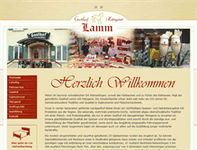 Tablet Screenshot of gasthof-metzgerei-lamm.de